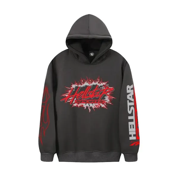 Hellstar Flame Graphic Hoodie Black - 1