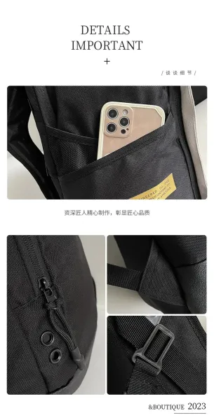 Custom Red and Black Panelled Casual Backpack - 6