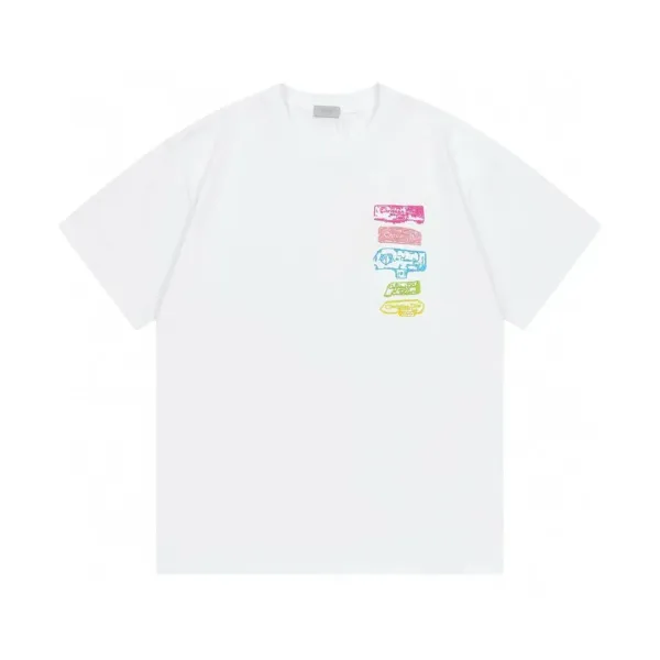 Dior x Kenny Scharf Multicolor Graphic Print White T-Shirt - 1