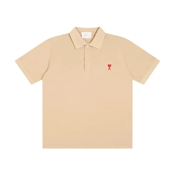 Ami Paris Classic Polo Beige Polo - 1