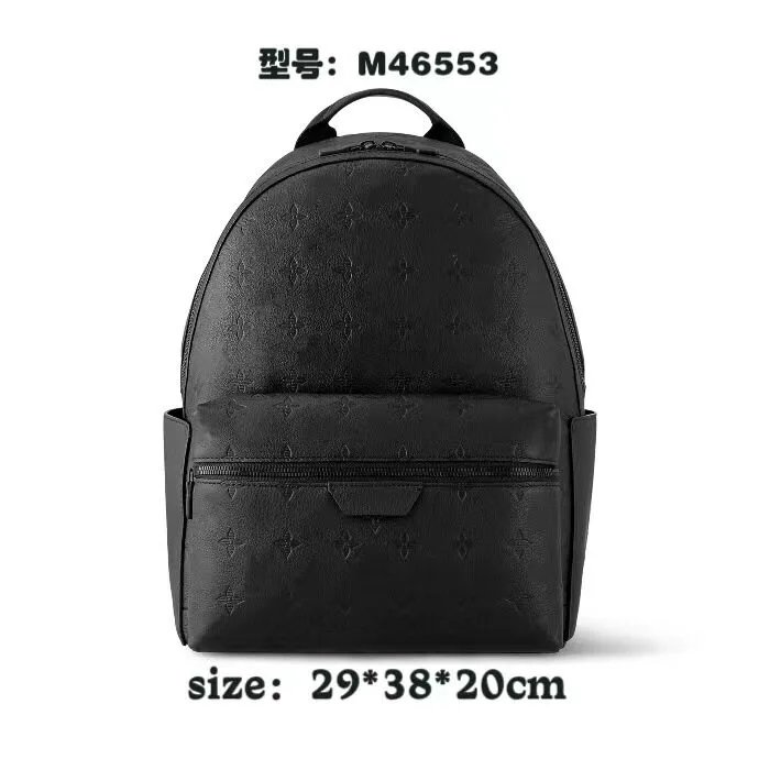 Black embossed lettering