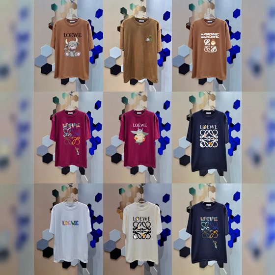 Luojia Embroidered Pure Cotton Short Sleeve Round Neck T-Shirt