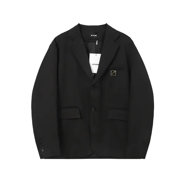 Wet Done Structured Blazer Gray Outerwear - 9