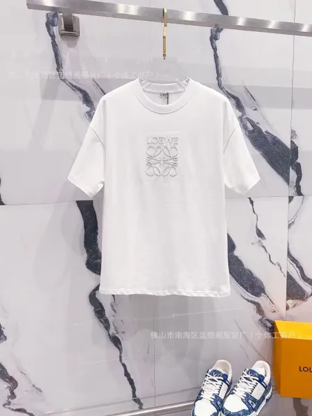 Loewe Anagram Embroidered White T-Shirt - 1