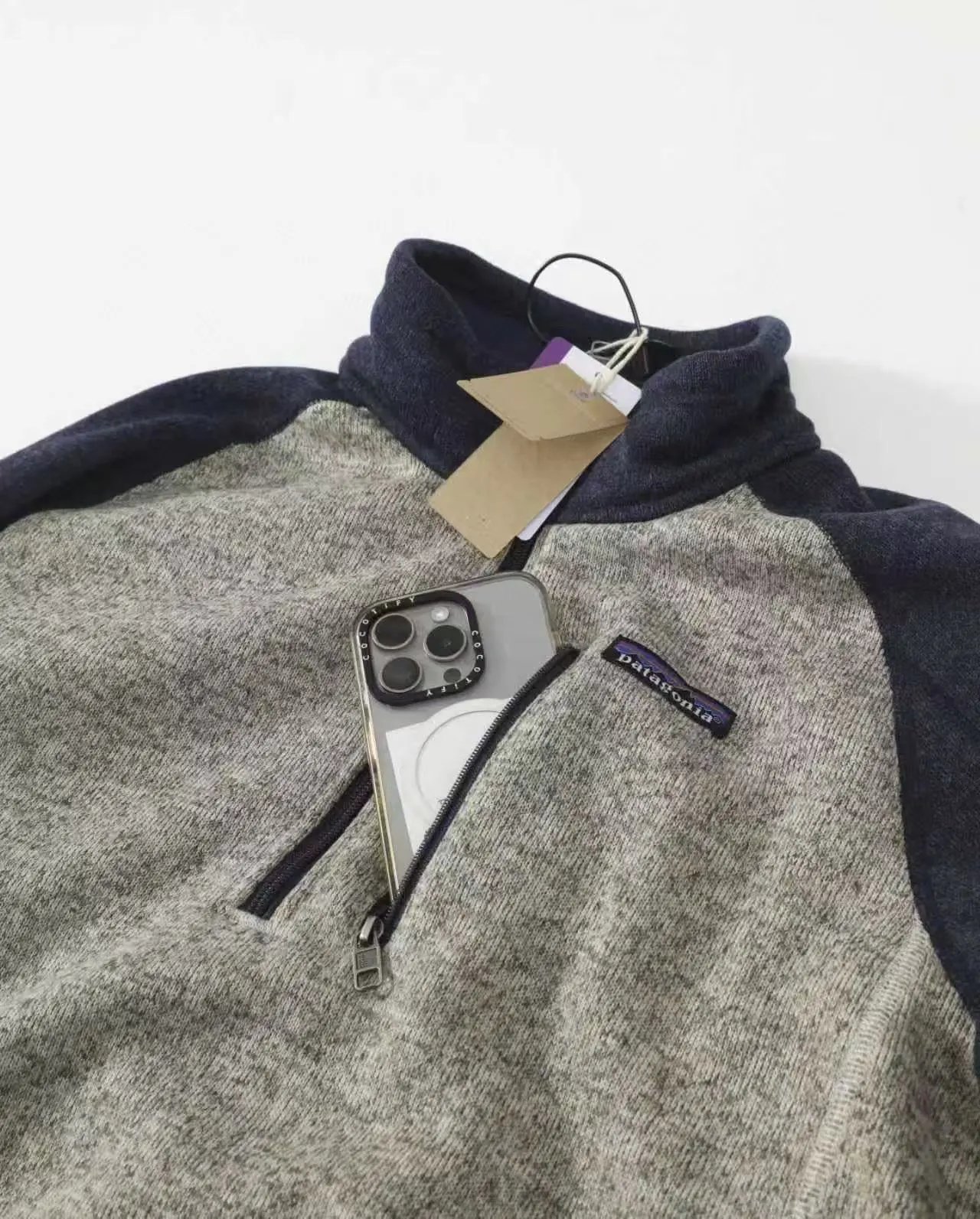 Patagonia Better Sweater 1/4-Zip Fleece Gray Outerwear - 14