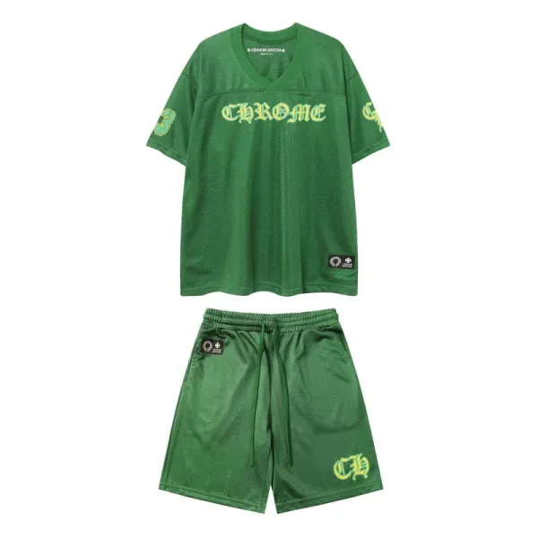 Chrome Hearts Mesh Jersey Set Green - 1