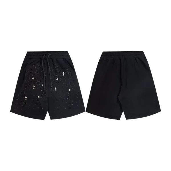 Off-White Cross Motif Embellished Shorts Black - 1