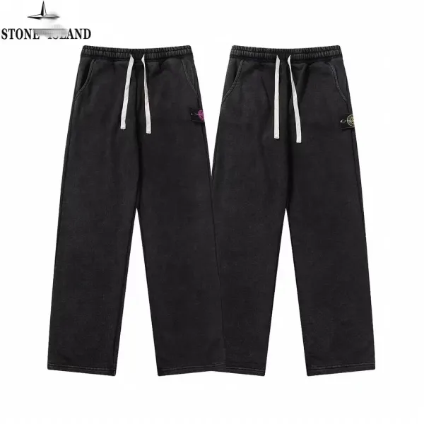 Stone Island Shadow Project Washed Black Sweatpants - 21