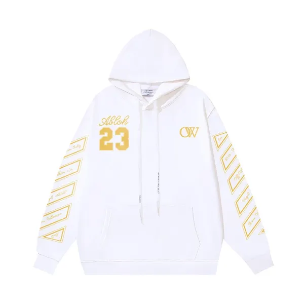 Off-White Abloh 23 Gold-Print Hoodie - 1