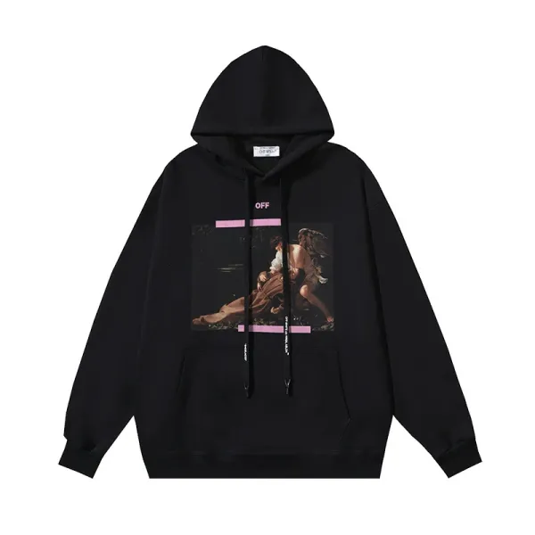 Off-White™ Angel Print Hoodie Black - 1