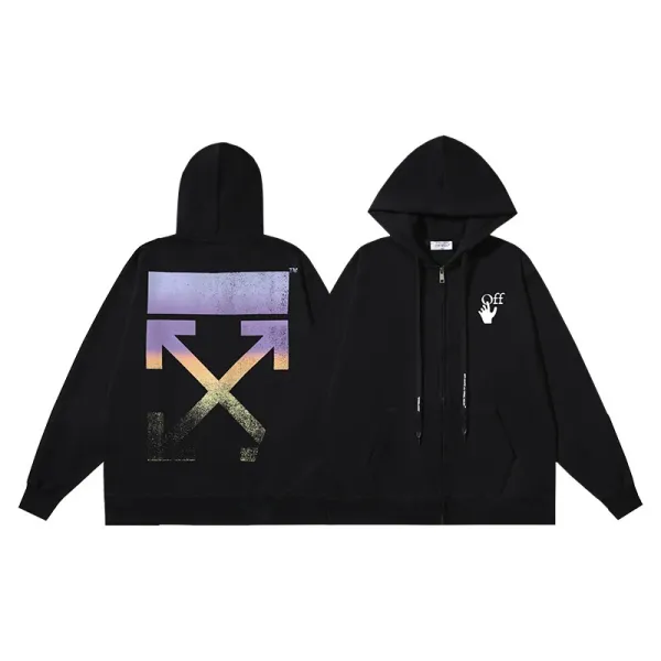 Off-White Arrow Gradient Hoodie Black - 1