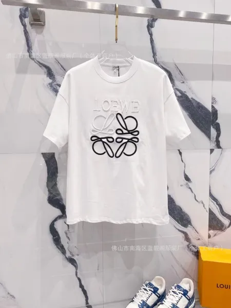 Loewe Anagram Embroidered White T-Shirt - 1