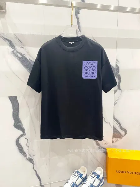 Loewe Square Logo Patch Black T-Shirt - 1