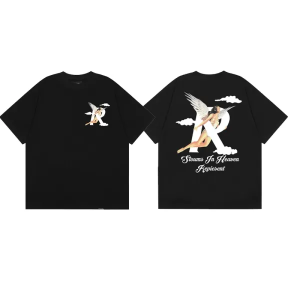 Represent Storms In Heaven Angelic 'K' Graphic Black T-Shirt - 1