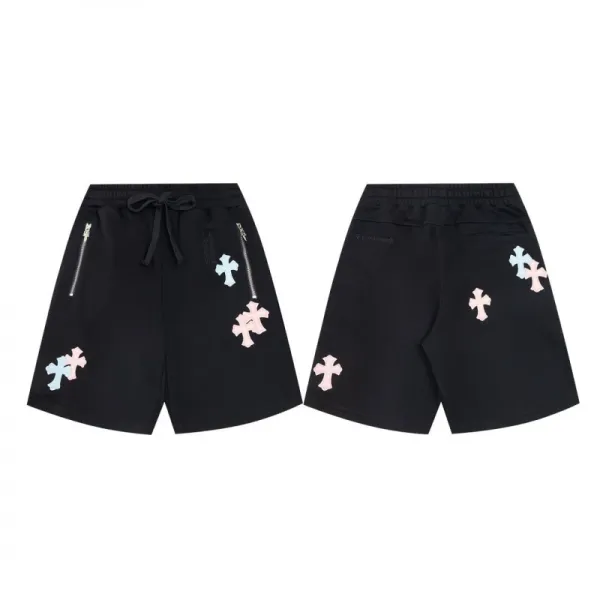 Chrome Hearts Cross-Embroidered Black Shorts - 1