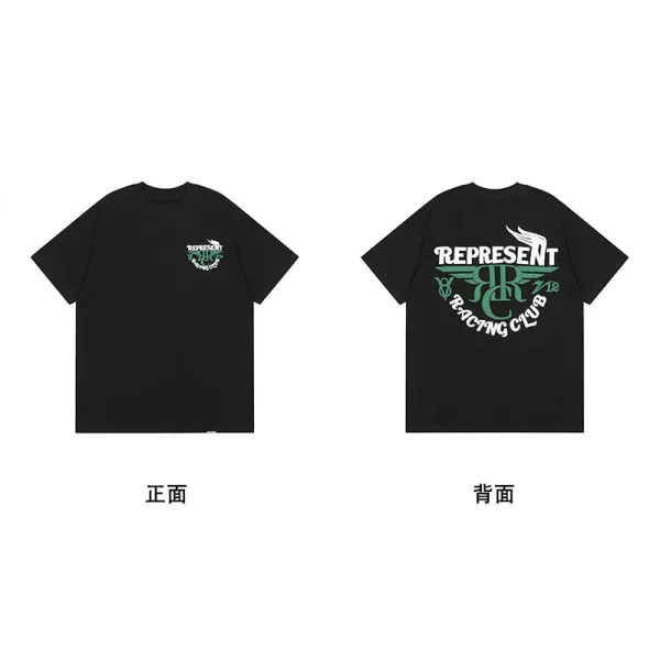 Represent Racing Club Black Graphic T-Shirt - 1