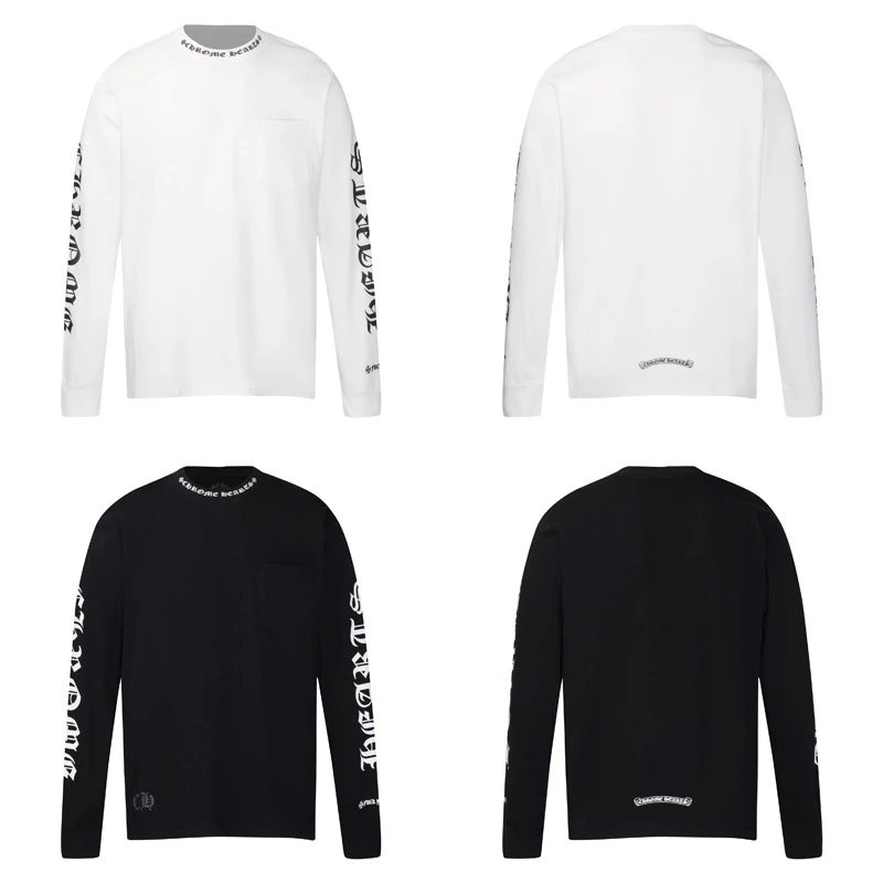 Chrome Hearts Long Sleeve T-Shirt Gray with Pink Logo - 22