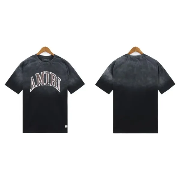 Amiri Arch Logo Washed Black T-Shirt - 1
