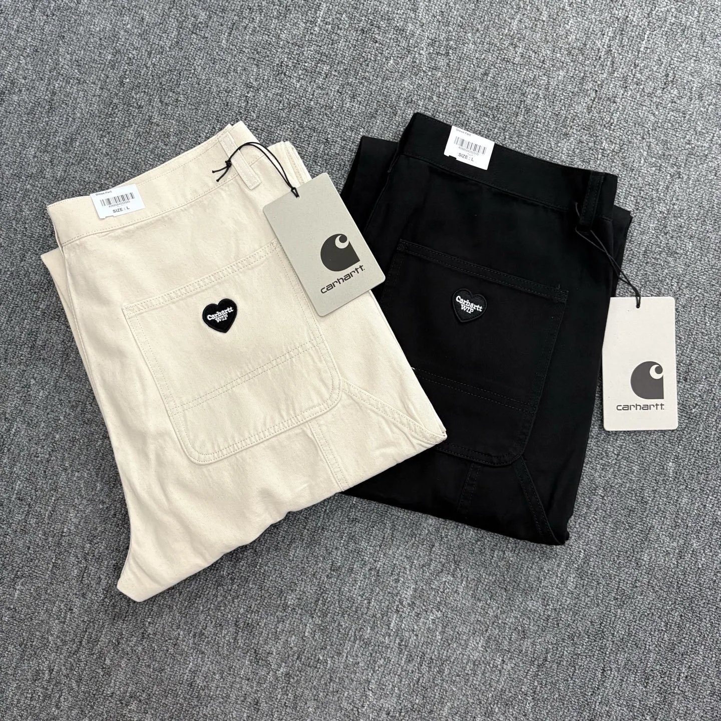 Carhartt WIP x Carhartt Heart Patch Beige Work Pants - 13