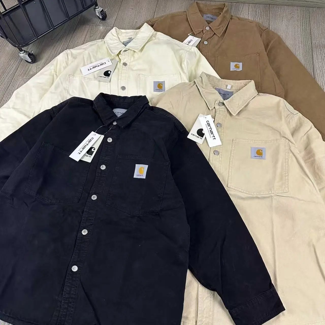 Carhartt WIP Chore Coat Brown Shirt - 7
