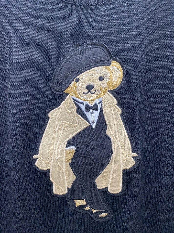 Ralph Lauren Polo Bear Embroidered Pink Sweater - 11