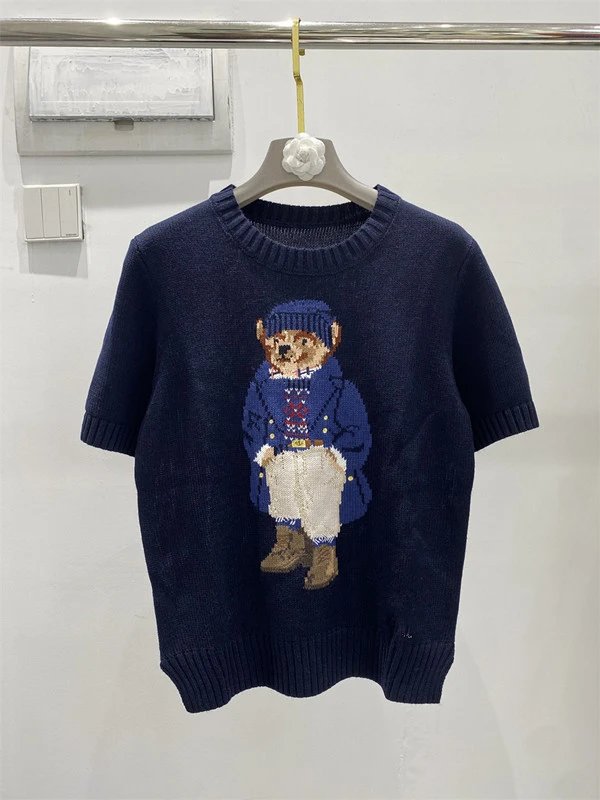 Ralph Lauren Polo Bear Embroidered Pink Sweater - 35