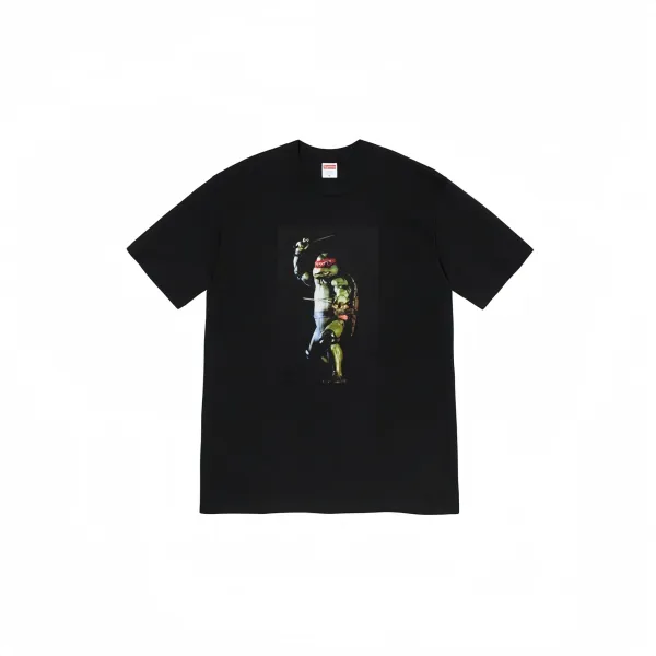 Supreme x Teenage Mutant Ninja Turtles Raphael Graphic Black T-Shirt - 1
