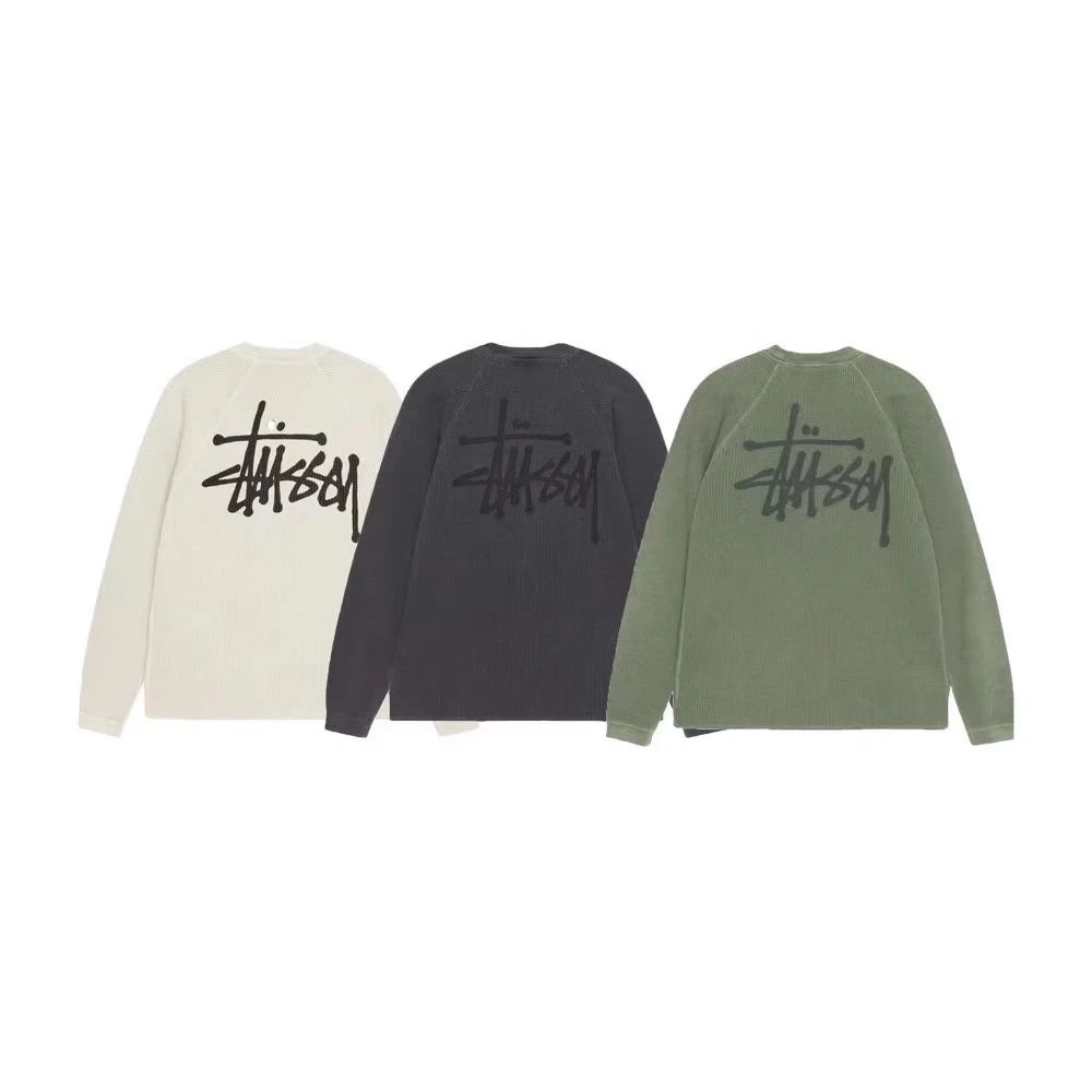 Logo Waffle Long Sleeve Tee
