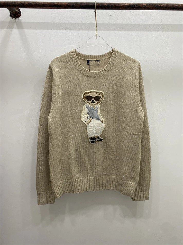 Ralph Lauren Polo Bear Embroidered Pink Sweater - 3