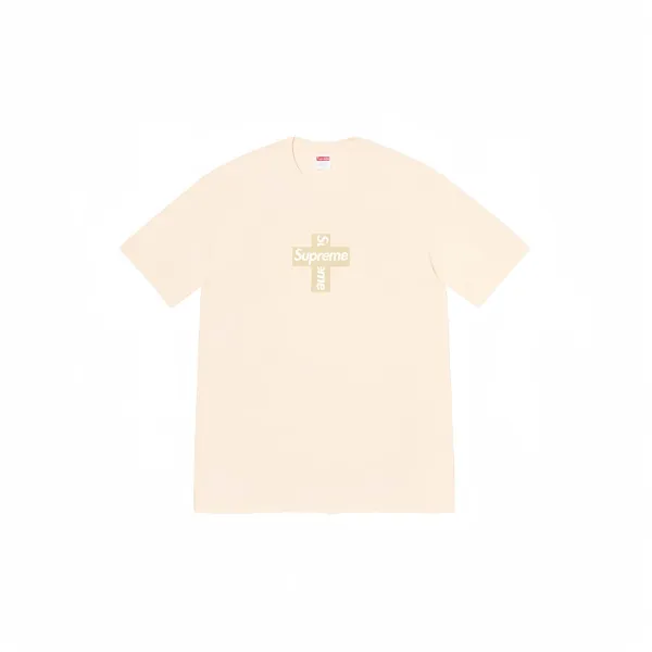 Supreme Cross Logo T-Shirt Beige - 1