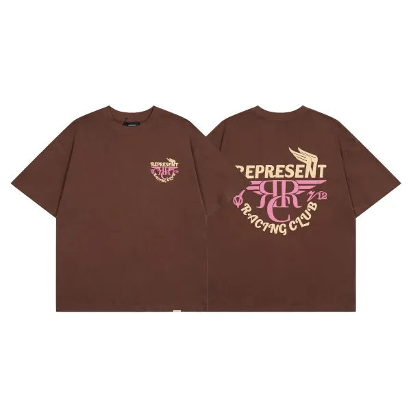 Represent Racing Club Brown Graphic T-Shirt - 1