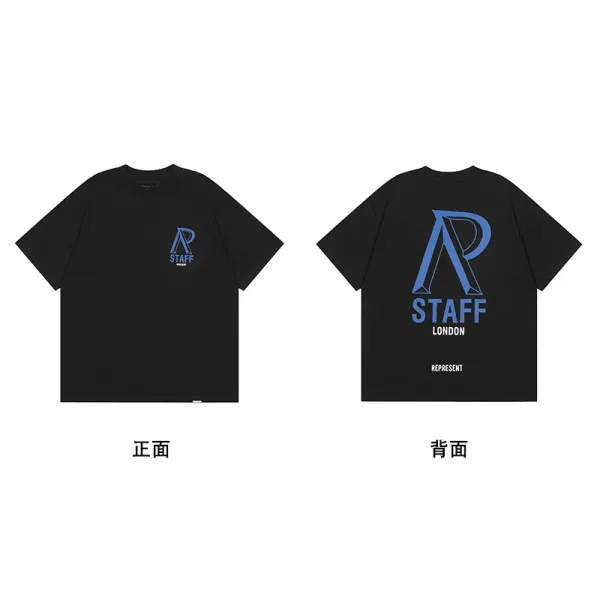 Represent Staff Logo Black T-Shirt - 1