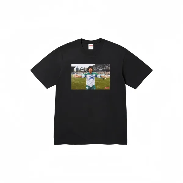 Supreme Maradona Photo Print Black T-Shirt - 1