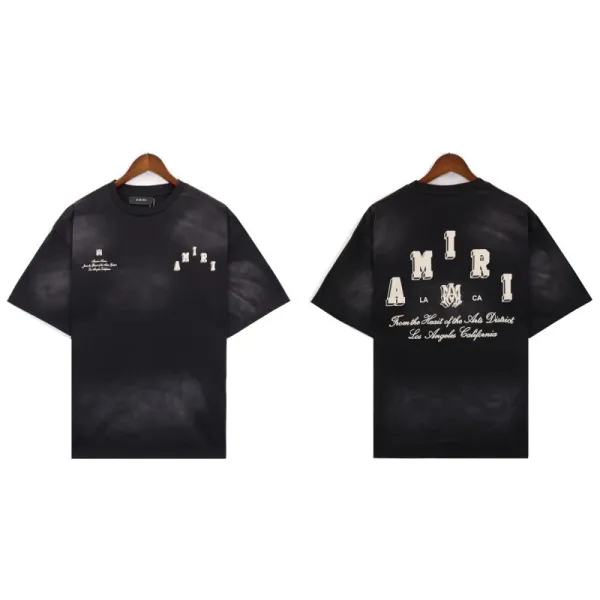 Amiri Distressed Black Graphic T-Shirt - 1
