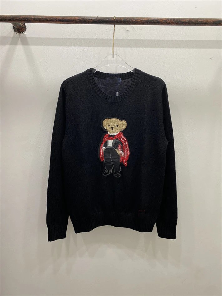 Ralph Lauren Polo Bear Embroidered Pink Sweater - 7