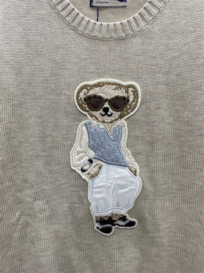 Ralph Lauren Polo Bear Embroidered Pink Sweater - 4