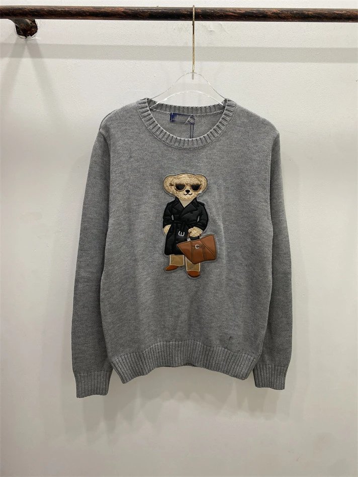 Ralph Lauren Polo Bear Embroidered Pink Sweater - 18