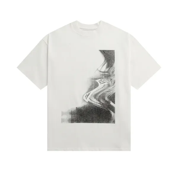 Off-White Abstract Print White T-Shirt - 1