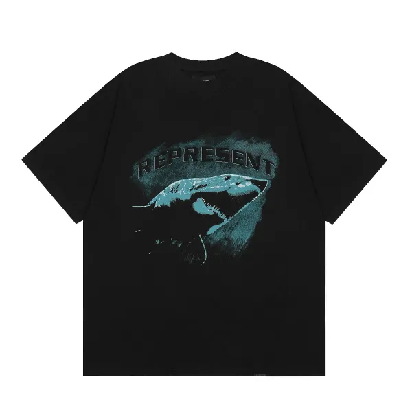 Represent Shark Graphic Black T-Shirt - 1