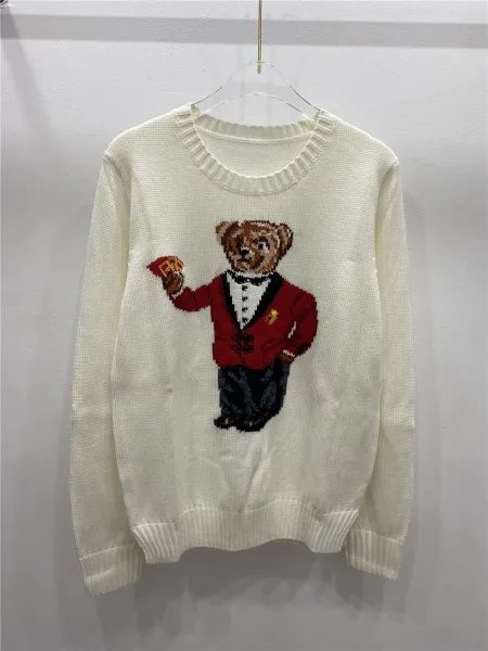 Polo Ralph Lauren Bear Sweater Cream - 1