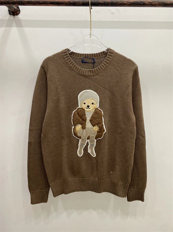 Ralph Lauren Polo Bear Embroidered Pink Sweater - 13