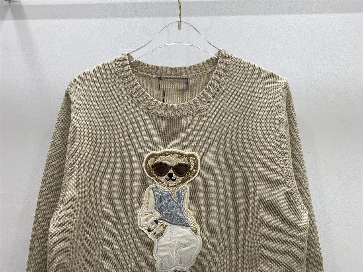 Ralph Lauren Polo Bear Embroidered Pink Sweater - 5