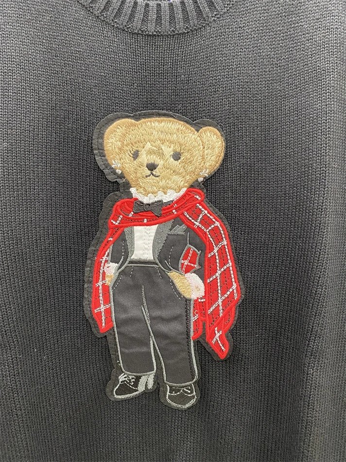 Ralph Lauren Polo Bear Embroidered Pink Sweater - 8