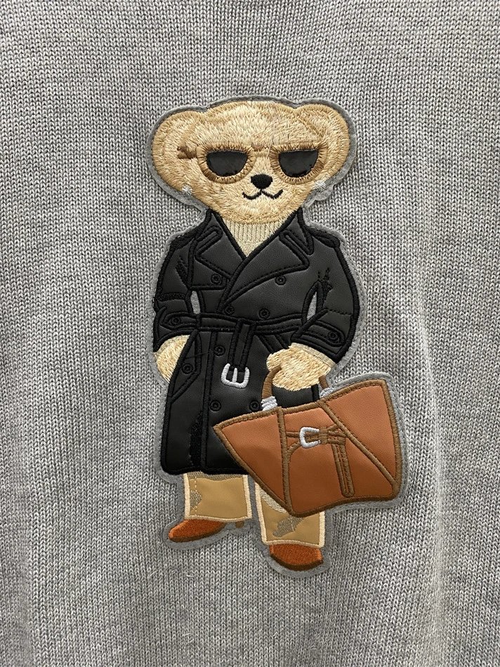 Ralph Lauren Polo Bear Embroidered Pink Sweater - 19
