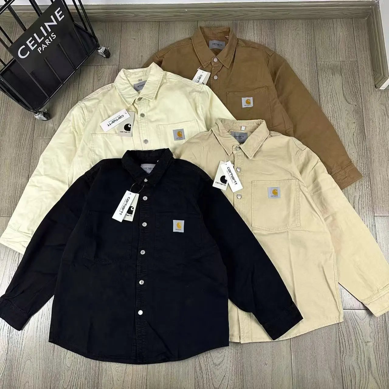 Carhartt WIP Chore Coat Brown Shirt - 4