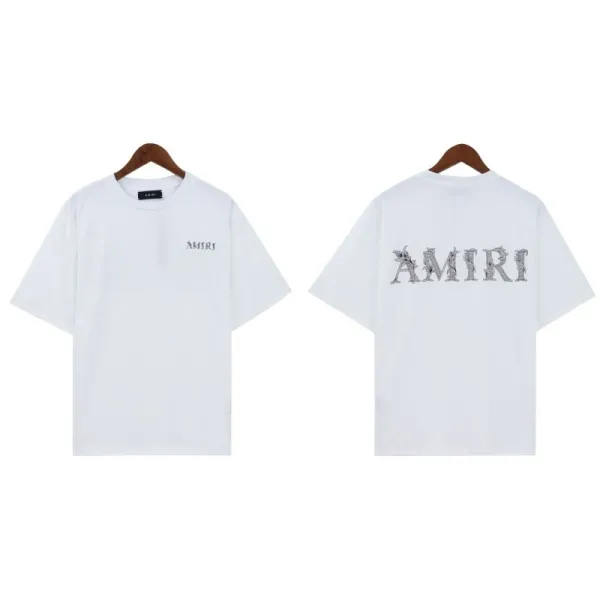 Amiri Embroidered Logo White T-Shirt - 1