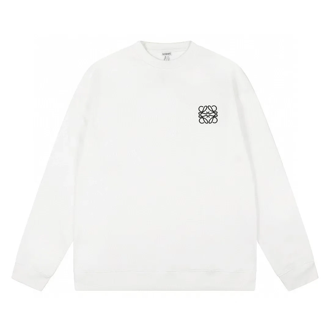 Pure cotton long-sleeved sweatshirt, classic letter embroidery, casual loose and versatile hoodie
