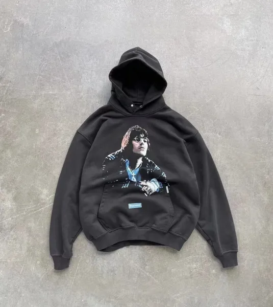 Represent x John Lennon Graphic Hoodie Black - 1
