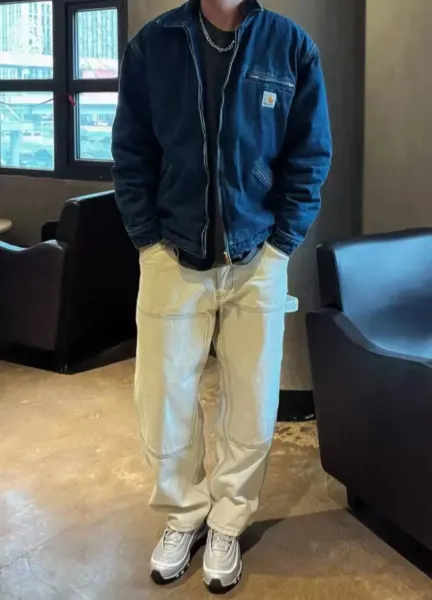 Carhartt WIP Detroit Jacket Navy Denim Jacket - 7