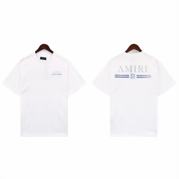 Amiri Logo Stripe T-Shirt White - 1